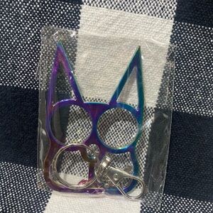 Self Defense Multicolor Cat Ear Keychain
